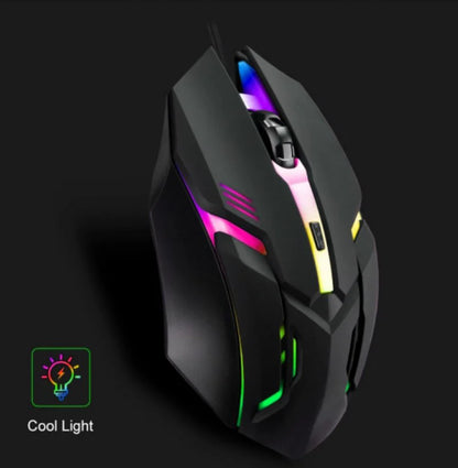 Latest high-quality ergonomic gaming mouse, suitable for desktop and laptop computers, 4-button USB RGB backlit mouse