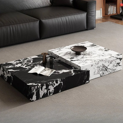 Rock Slab Light Luxury Coffee Table Decoration Aesthetic Unique Italian Side Table Modern Living Room Mesas Bajas Home Furniture - Kimlud