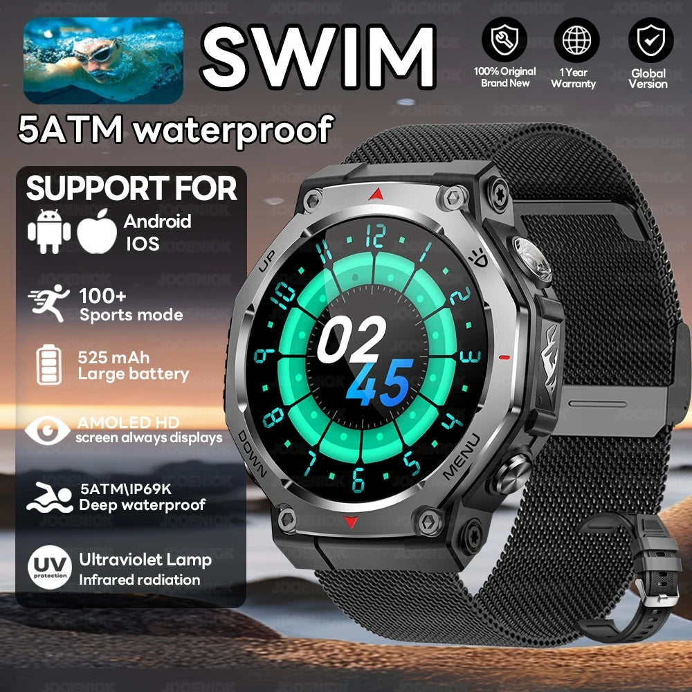 New For Huawei T-Rex 3 GPS Smart Watch 10ATM Waterproof 525mAh Battery Bluetooth Call Flashlight Military Sports Smartwatch Men