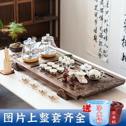Kung Fu Ceremony Tea Tray Rectangle Drainage Pot Drip Accessories Luxury Tea Tray Hospitality Valet Bandejas Home Decorationgs - Kimlud