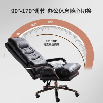 Modern Ergonomic Chair Comfy Nordic Designer Executive Footrest Backrest Wheels Chair Lazy Ergonomic Cadeira Gamer Furniture - Kimlud