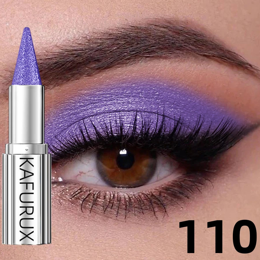 12 Colors Metallic White Black Purple Eyeshadow Pencil Glitter 1pc Liner Pen Highligter Long Lasting Blue Cream Eye...