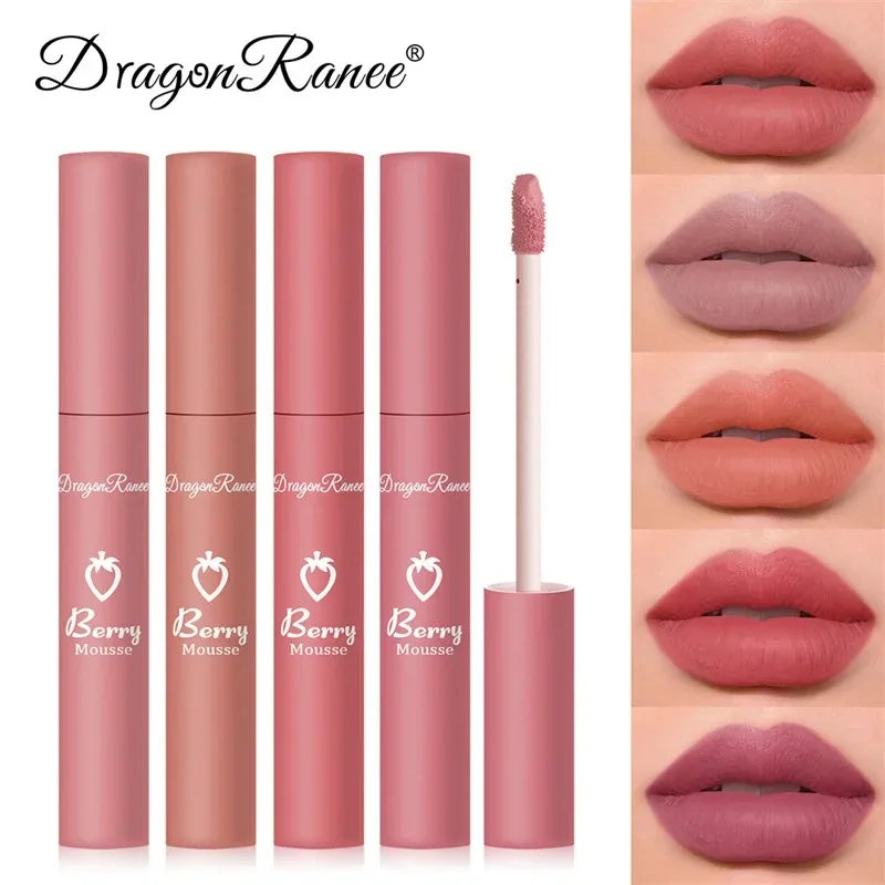 12 Colors Liquid Lipstick Nude Matte Sexy Waterproof Long Lasting Lip Gloss Moisturizing Velvet Non-stick Cup Lip Glaze Makeup