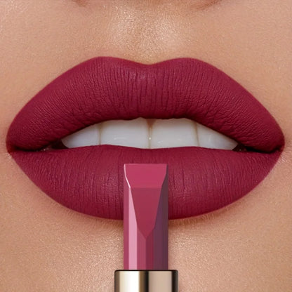 Matte silky velvet lipstick, durable, waterproof and sweat resistant, suitable for daily makeup, Valentine's Day to send female