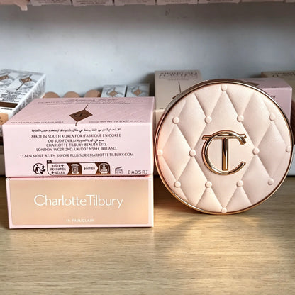 Charlotte 4 Colors Pink Diamond Heart-Shaped Lipstick Luminous Lip Glow and Two Color Heart Shape Powder Blusher Tilbury Makeup