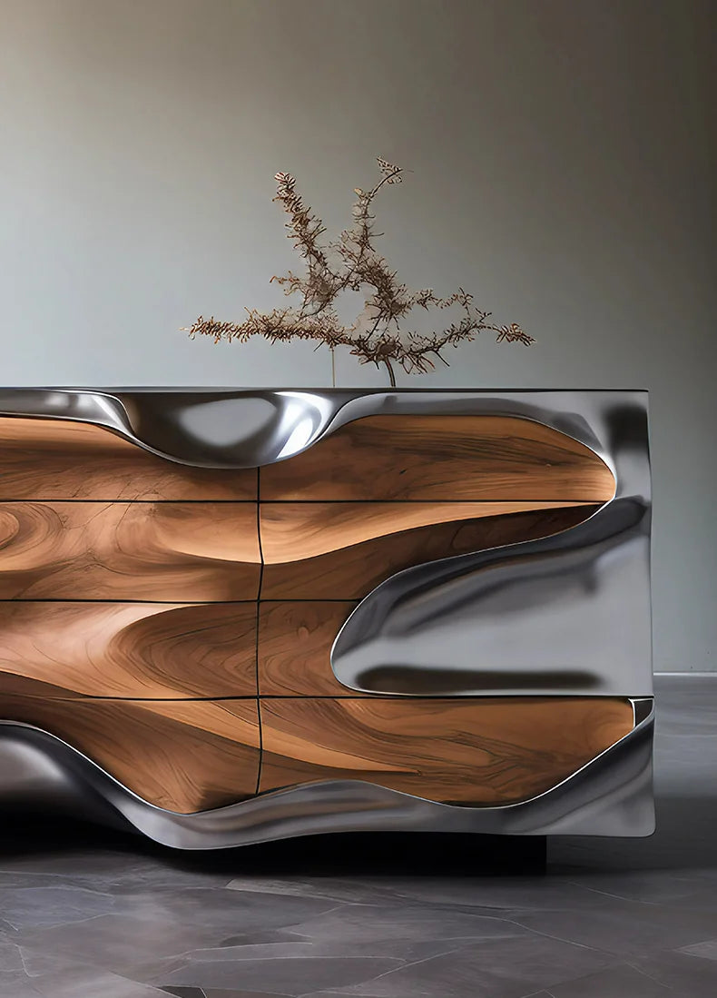Modern minimalist design light luxury artist home dining room side cabinet living room furniture | Kimlud Luxury Cabinet