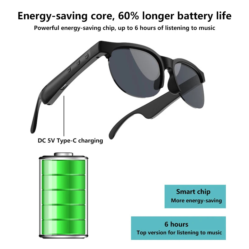 GM05 Smart Glasses Music Headphones Making Calls Sunglasses That Can Be Paired With Myopia Lenses Bluetooth Glasses - Kimlud