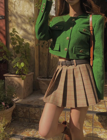 Chic ort Outerwear Women's Springtime Ele round Ne Loose Long Sve Top Faionable Design Sense Commute Sle Coat