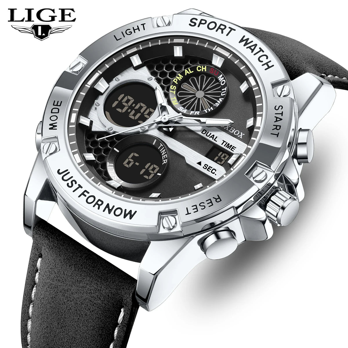 FOXBOX Fashion Military Watches for Men Luxury Original Sports Chronograph Watch Waterproof Quartz Clock Digital WristWatch - Kimlud