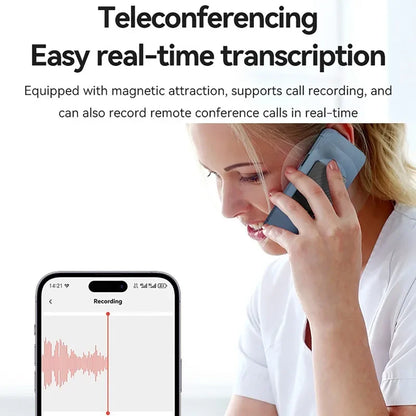 8-256GB AI Voice Recorder with Display Screen Real-Time Transcription & Translation Summarization Device for Lectures Meetings