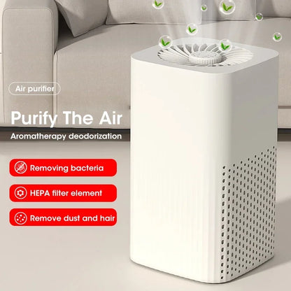 Smart Air Purifier Desktop Air Purification Eliminate Formaldehyde Smoke Dust Quickly Removes Odors HPEA Filtration Low Noise