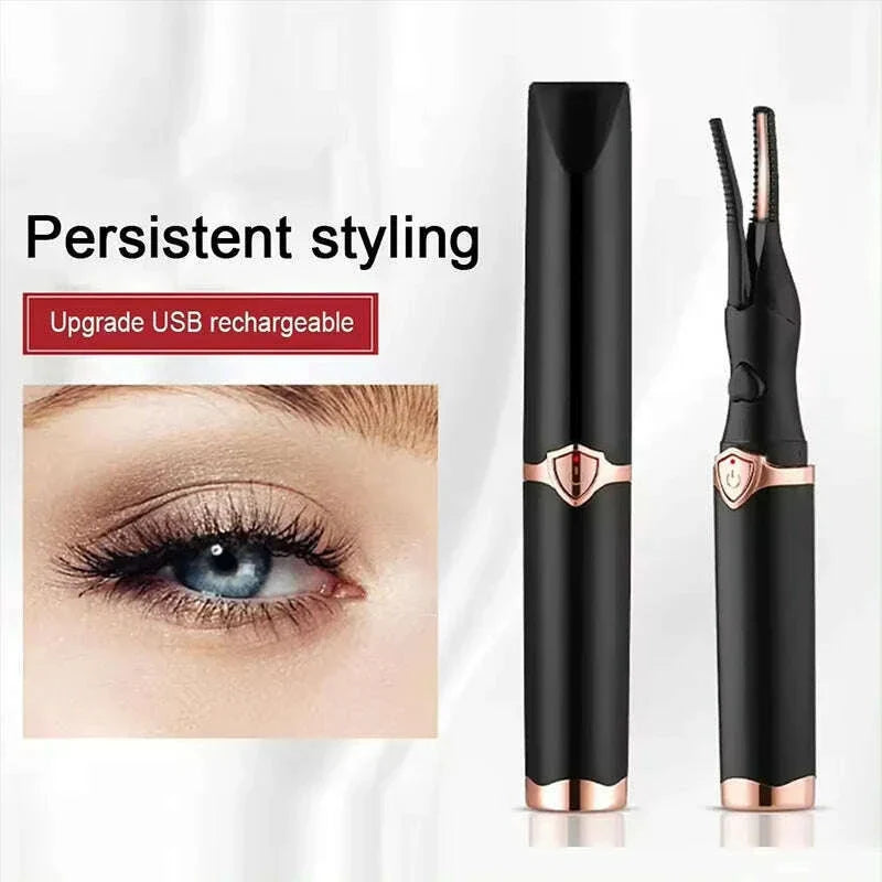 Electric Heated Eyelash Curler USB Rechargeable Eyelash curler Quickly heats natural Eyelash curler long-lasting makeup tool