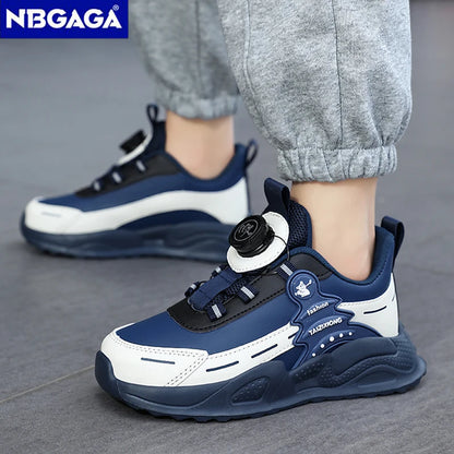 Boys Anti-Slip Waterproof Leather Running Shoes Outdoor Sports Walking Shoes Comfort Kids Sneakers For Autumn Winter...