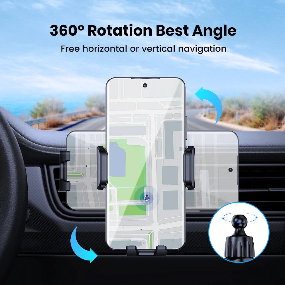 TOPK Car Phone Holder for Car Air Vent Telephone Holder for Car, 360° Adjustable Car mobile support for iPhones & Androids (4"-7 - Kimlud