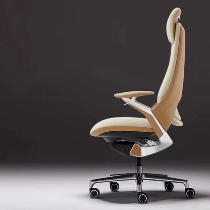 Computer Relaxing Office Chair Ergonomic Mobile Wheels Leather Office Chair Backrest Modern Sillas De Oficina Library...