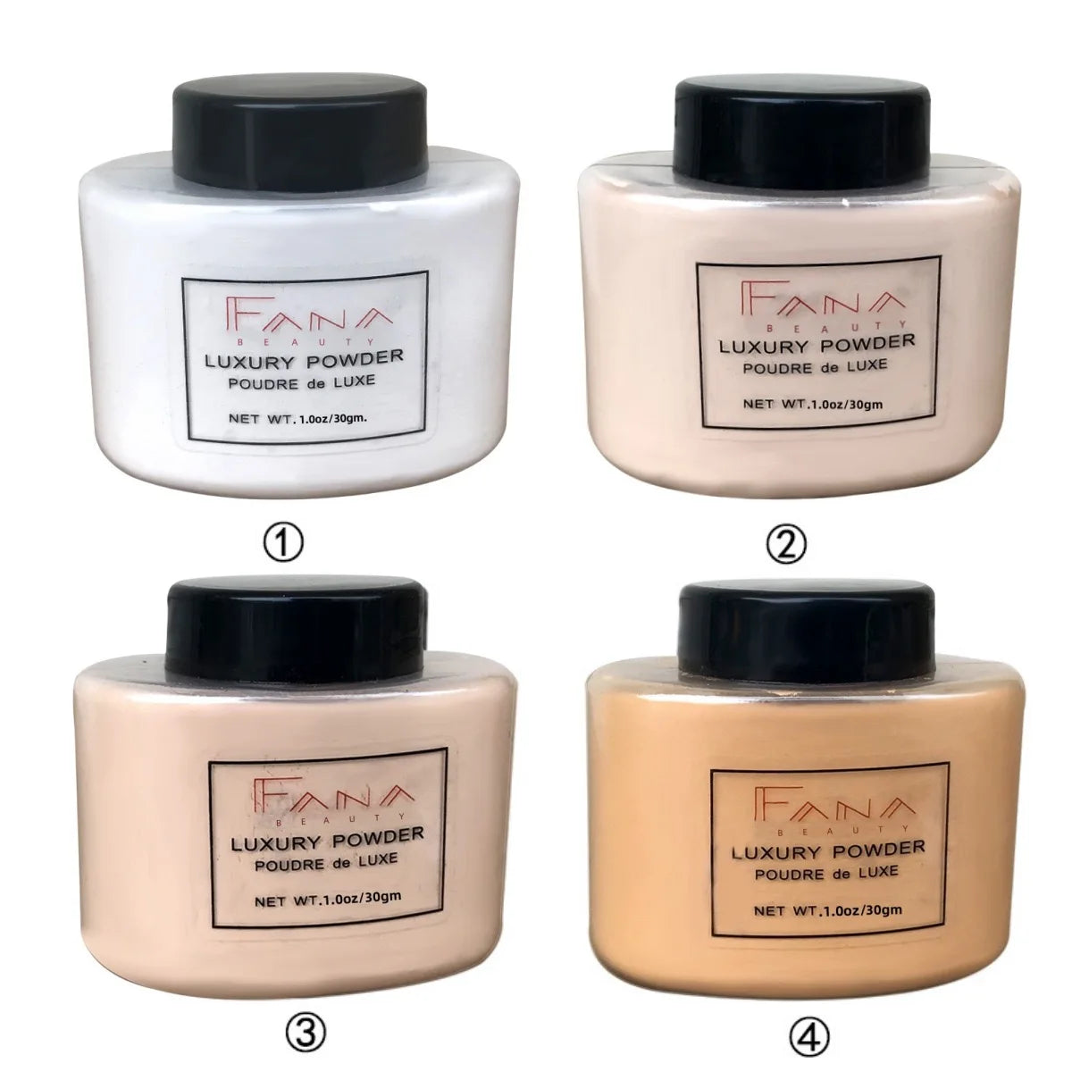 4 Colors Luxury Banana Powder Long-lasting Waterproof Light and Breathable Oil-controlling Setting Powder - Kimlud