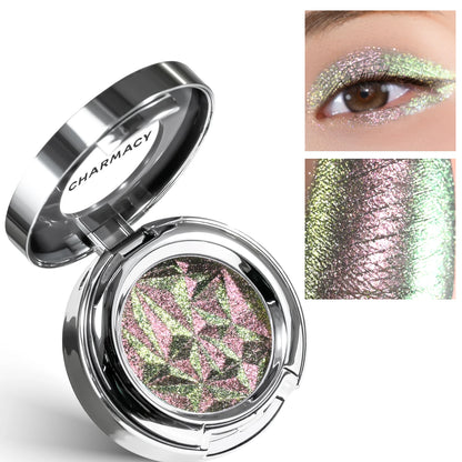 CHARMACY Chameleon Glitter Eyeshadow Color Shift High Pigment Single Eyeshadow Smooth Blendable Formula Eyeshadow for...