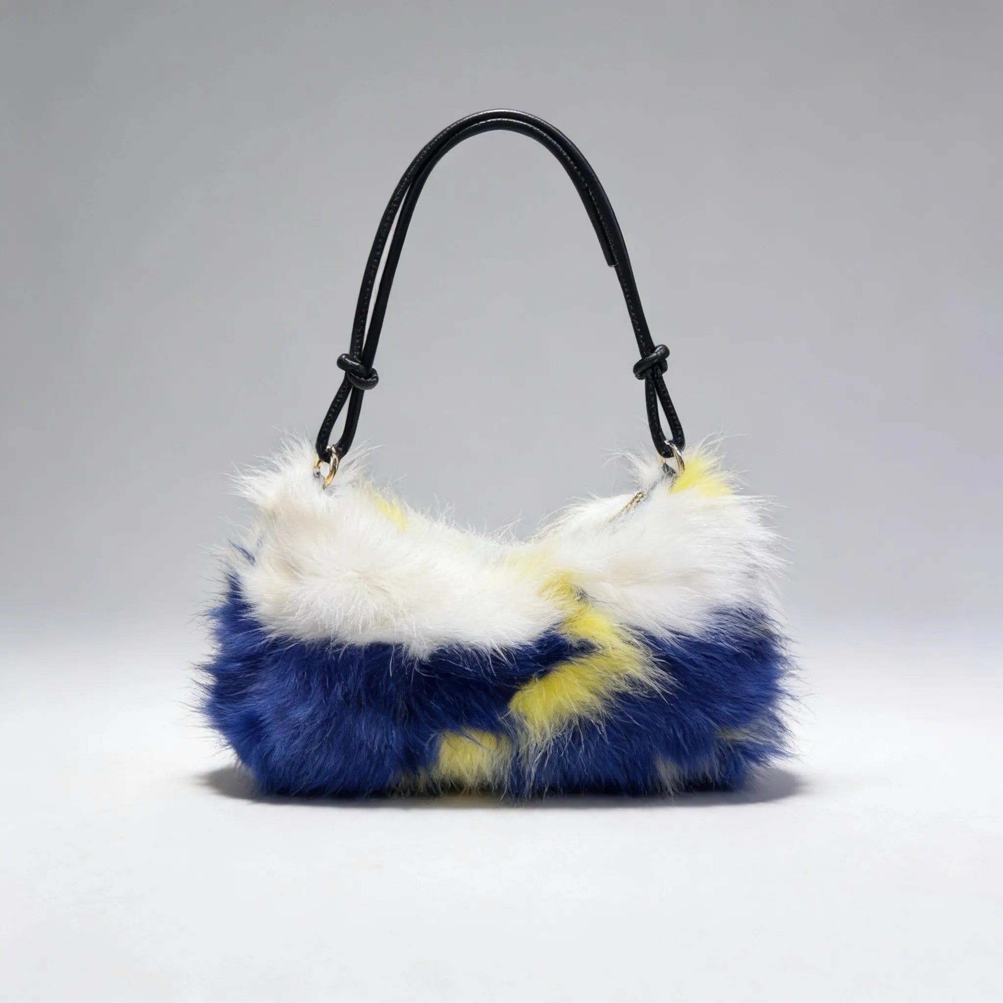 Winter Fox Fur Bag Women's  Bag Fashion  Handbag Ladies Bags Purses Women Shoulder Bag Real Silver Fox Fur Messenger Bags