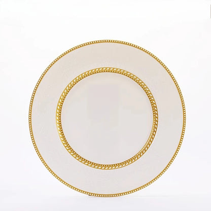 2025 New Jingdezhen Dishes Tableware Free Combination Household High-grade Bone China Tableware Housewarming Relief Rose