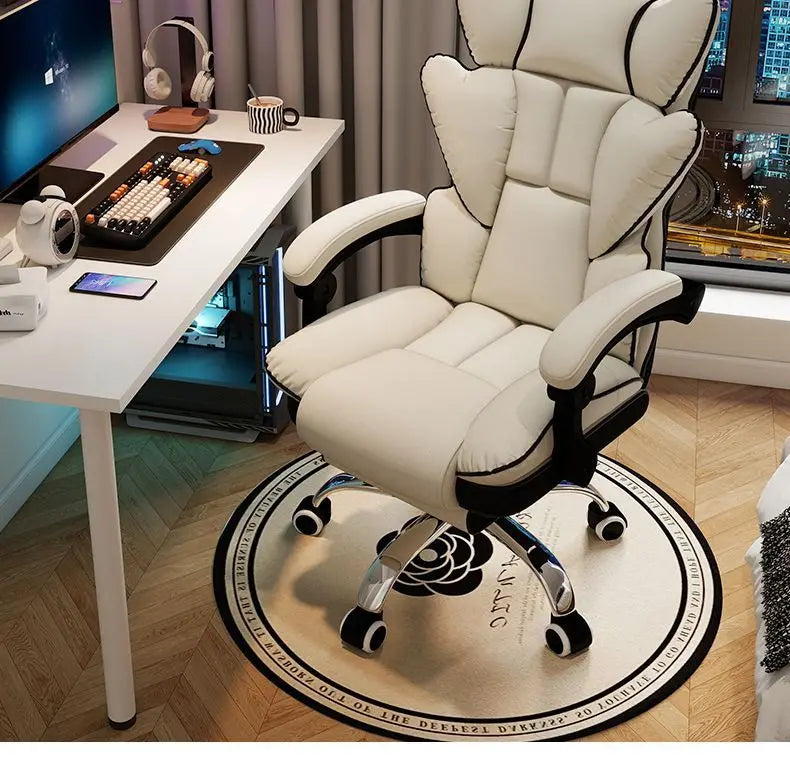 Lift Backrest Computer Chair Comfortable Sedentary Desk Sofa Chair for Boys Gaming Home Office Living Room Bedroom