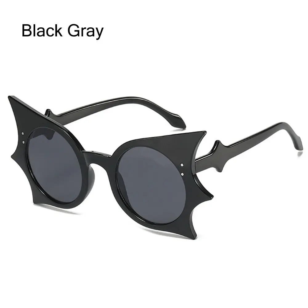 Rimless Bat Shaped Sunglasses Novelty UV 400 Protection Colorful Goth Sun Glasses Halloween Glasses for Women & Men