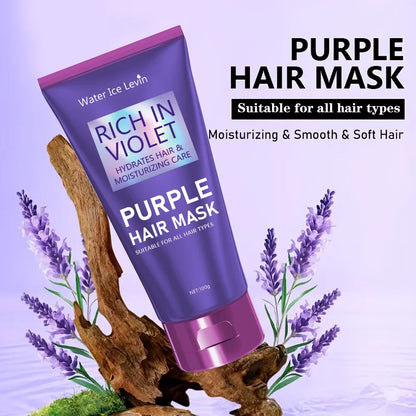 Purple Repair Hair Mask Keratin Deep Nourishing Dry Frizzy Damaged Treatment Collagen Magical 5 Second Soft Shiny Care |...