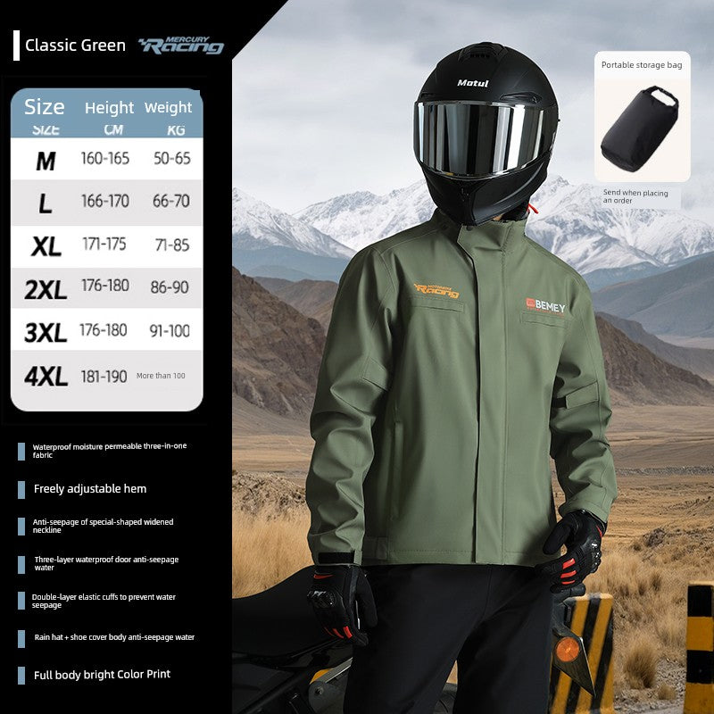 BMEI Motorcycle Raincoat Cycling Clothes Suit Rain-Proof Special Adult Rain-Proof Split Men's Take-out Rider