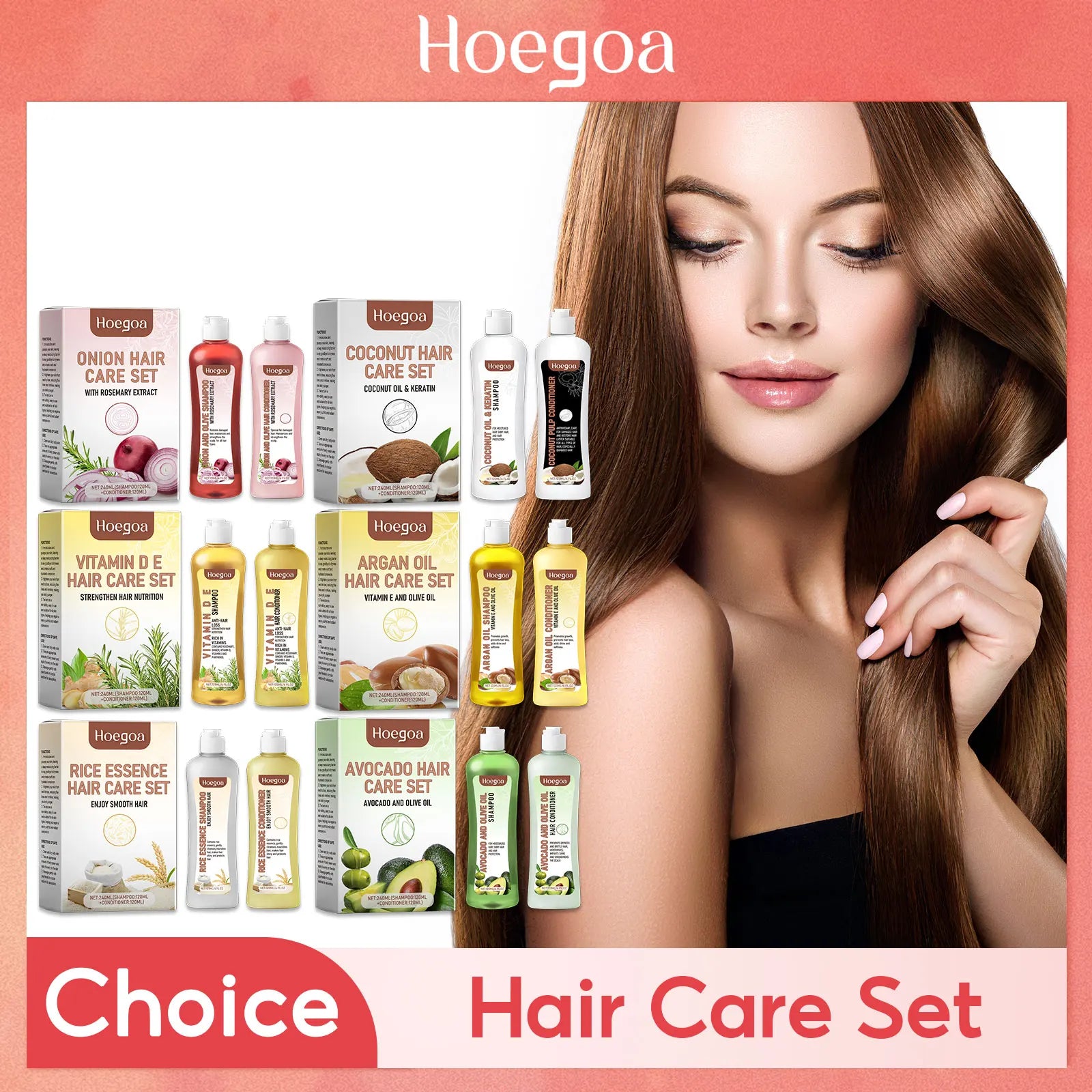 Hair Growth Shampoo Conditioner Set Repairing Strengthen Root Deep Nourish Anti Frizzy Dry Hair Oil Control Smoothing...