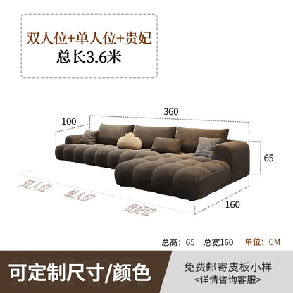 Designer Brown Living Room Sofas Cheap Minimalist Soft Nordic Living Room Sofas Bubble Modern Woonkamerbanken Furniture...