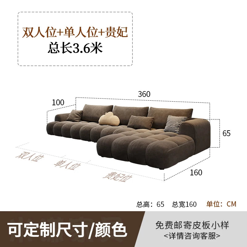 Designer Brown Living Room Sofas Cheap Minimalist Soft Nordic Living Room Sofas Bubble Modern Woonkamerbanken Furniture...