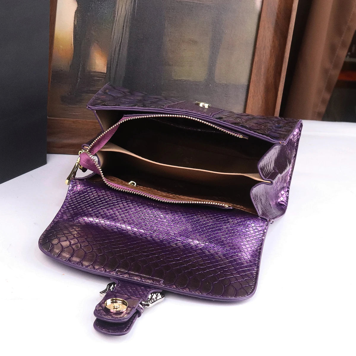 Stone-patterned handbag 2025 new style fashionable and elegant single-shoulder crossbody bag | Kimlud Premium Bag