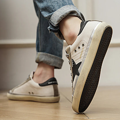 Comfortable Fashion Classic Spring Height-Increasing Two-Layer Cowhide Casual Couple Men's TrendSneakers35-45High-Quality Summer