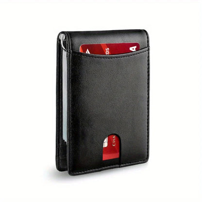 Men's Leather Wallet, RFID Blocking Anti-theft Wallet, Multi-card Card Holder, Money Clip
