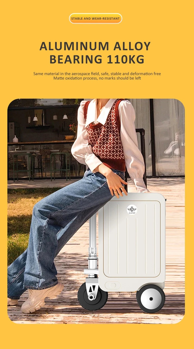 2025Aliotop High Quality Modern Smart Portable Manned Electric Riding Luggage Anti-Theft Waterproof Expandable Foldable...