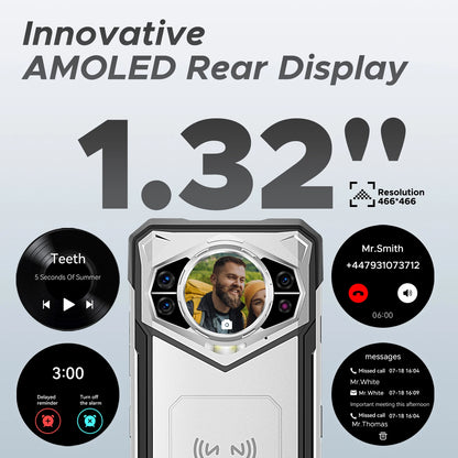 DOOGEE S200 5G Rugged Phone 1.32" Rear Display 12GB 256GB 6.72" 120Hz 100MP AI Main Camera 10100mAh Battery 33W Smartphone - Kimlud