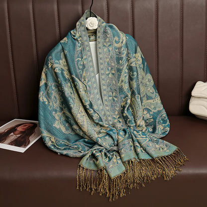 Luxury Brand Autumn Cashmere Pashmina Shawl Lady Wrap Warm Winter Scarves Design Print Female Foulard Cotton Stoles...