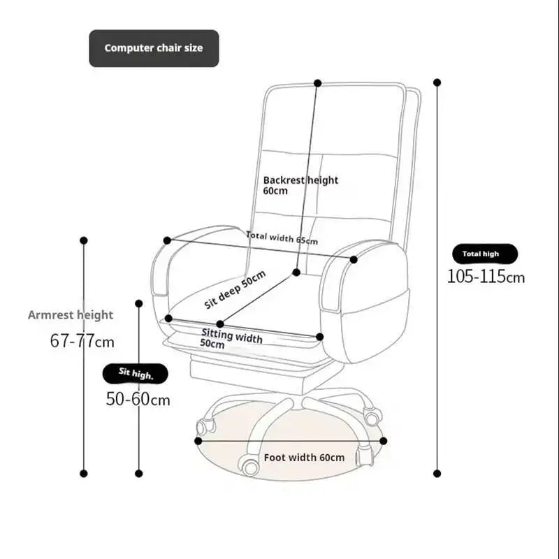 Recliner Ergonomic Office Chairs Computer Boss Leather Executive Chair Lounge Swivel Cadeira De Escritorio Office...