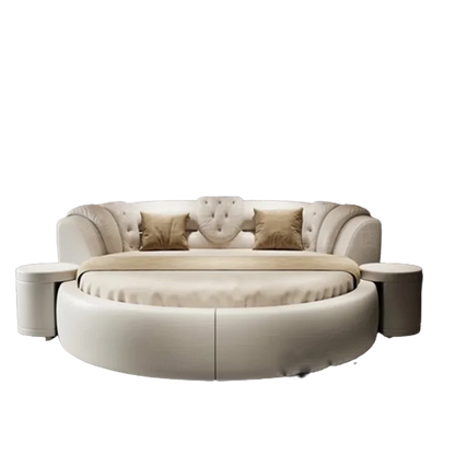 European Style Large Double Bed Round Modern Minimalist Princess Double Bed Luxury Human Camas De Dormitorio Bedroom...