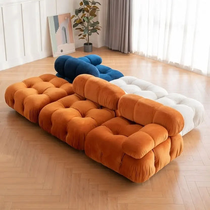 Modern Minimalist Creative Block-Style Fabric Sofa Compact Living Room Balcony Seating with Trendy Upholstery WebPopular...
