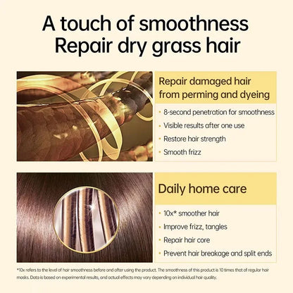 Keratin Hair Mask Magical 5 Second Repair Damage Frizzy Soft Smooth Shiny Deep Moisturize Hair Treat Repair Hair Care Mask