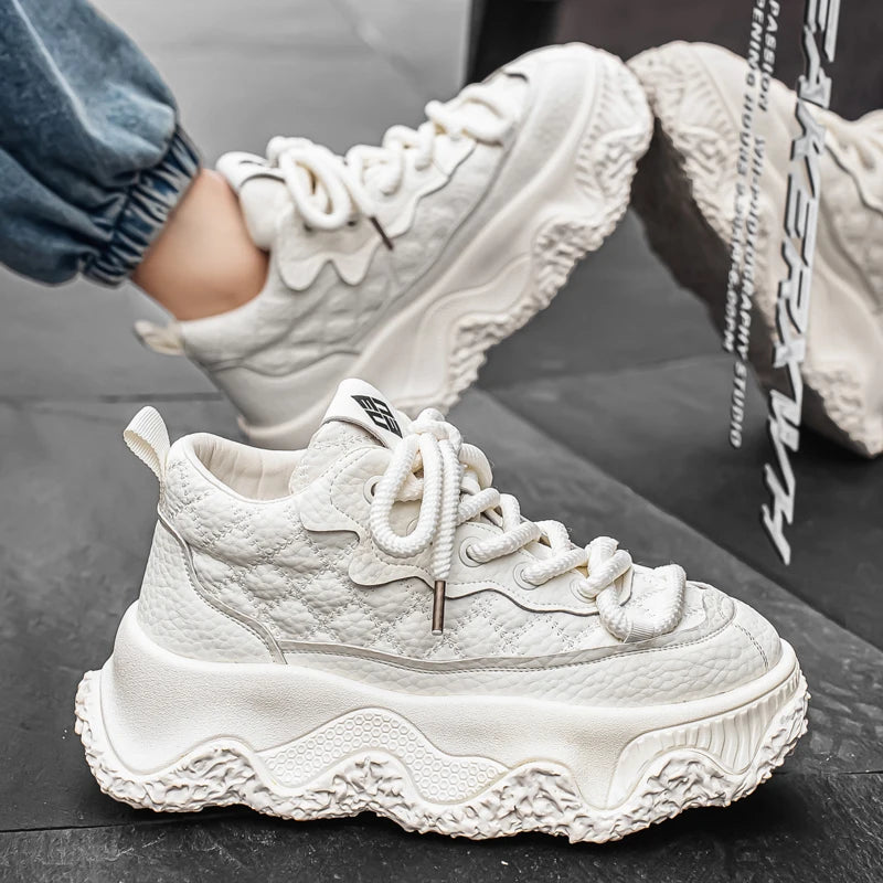 Designer Men's Casual Shoes Fashion Sneakers Outdoor Walking Footwear Heightening Non Slip Sport Shoes Comfortable Leisure Shoes
