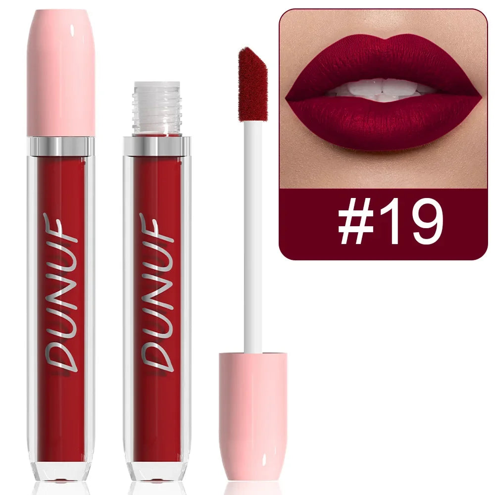 25 Color Velvet Matte Lipstick Liquid Waterproof Sexy Red Matte Lip Glaze Non-Stick Halloween Makeup Not Easy To Fade...