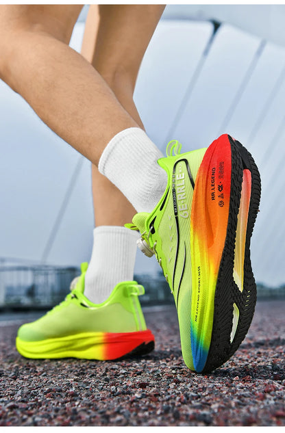 Professional Sports Running Shoes For Men Marathon Air Cushion Carbon Plate Double-layer Mesh Women Athletic Racing Sneakers - Kimlud