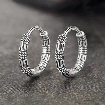 Vintage Cool Huggie Hoop Earrings For Men Women Fashion Indian Boho Jewelry Accessories Gift Party