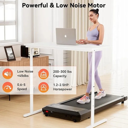 Superun 2-in-1 Home/Office 2.5 HP Walking Treadmill,mini Treadmills for Small Spaces with APP & Remote Control - Kimlud