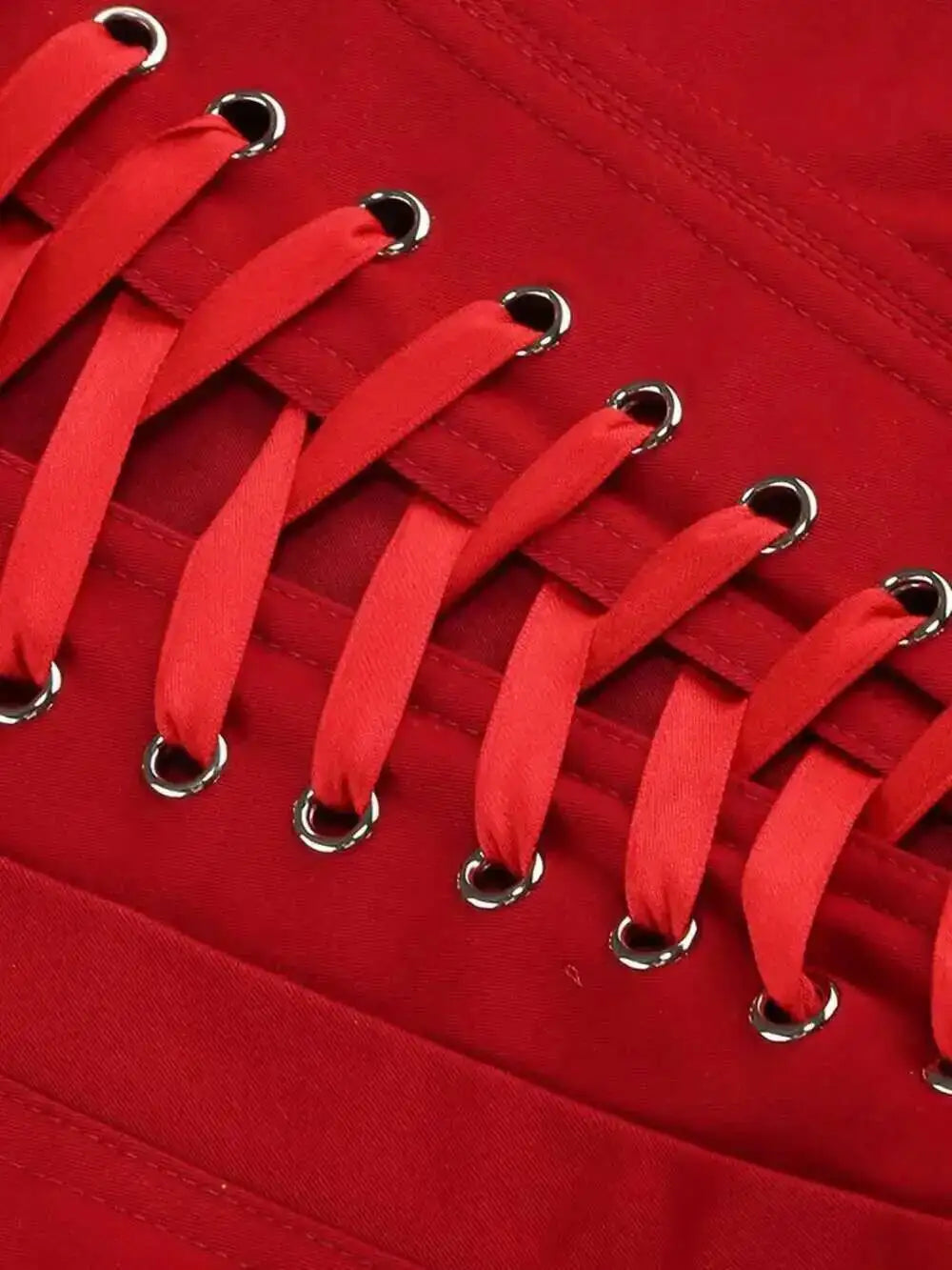 Red Solid Spliced Appliques Slim Backless Short Dresses For Women Strapless Sleevelss Patchwork Lace Up Dress Female Sexy LSW7