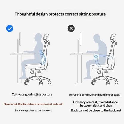 Ergonomic Office Chair Adjustable Lumbar Support Mesh High Back Swivel Computer Gaming Chair Reclining Armrest White...