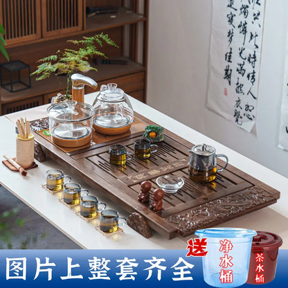 Kung Fu Ceremony Tea Tray Rectangle Drainage Pot Drip Accessories Luxury Tea Tray Hospitality Valet Bandejas Home Decorationgs - Kimlud
