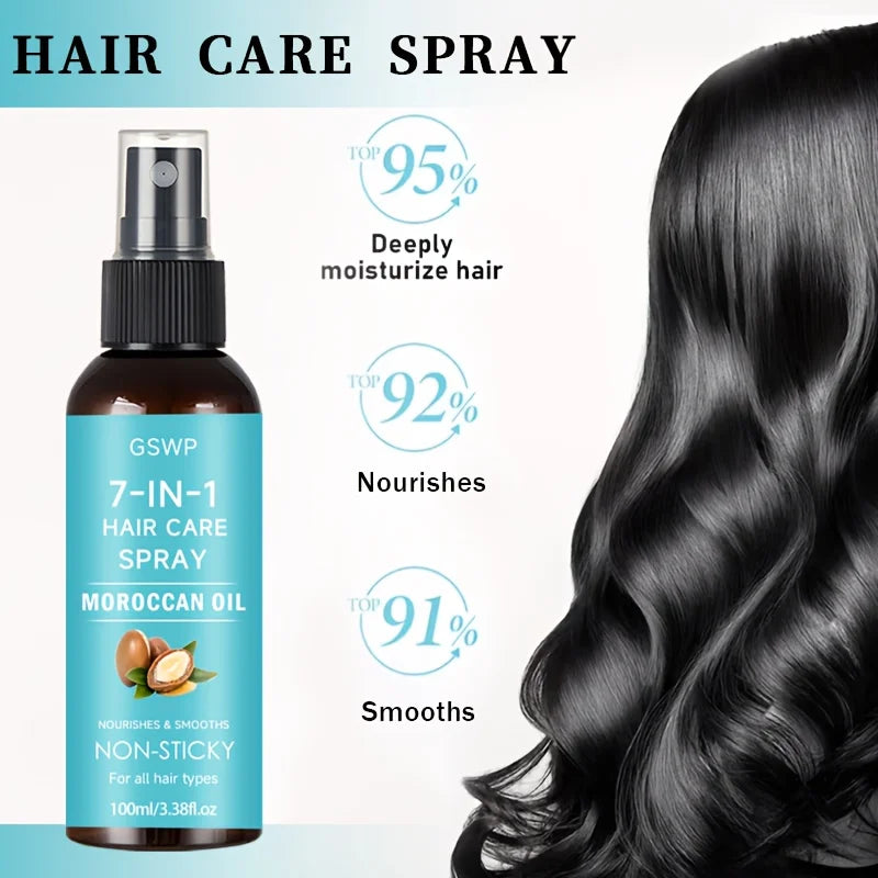 GSWP 7-in-1 Argan Oil Hair Spray, moisturizes hair, provides heat protection, and leaves hair smooth, shiny, and...
