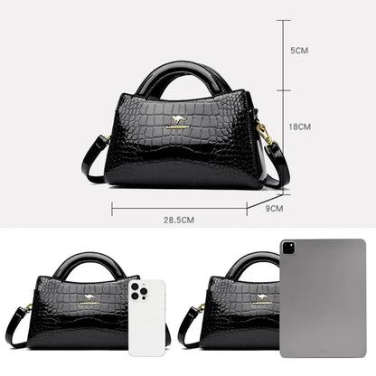 KAIDIFEINIROO Kangaroo Brand Alligator Pu Leather Shoulder Crossbody Bag Clutch Hand Bags for Mother Small Women Handbags New